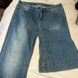 Rock&Roll flare, subtle-striped jeans